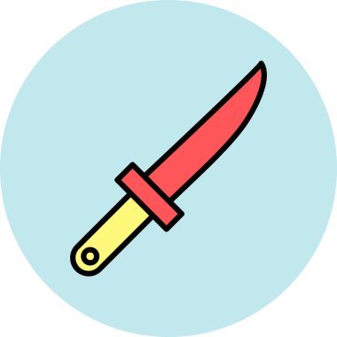 Kılıç ağı simgesi, basit vektör illüstrasyonu