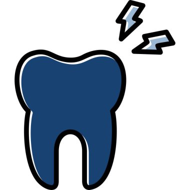 Diş bakımı ikonu. Renk doldurma tasarımı ile düzenlenebilir vektör çizgisi.