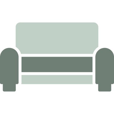 kanepe düz vektör simgesi