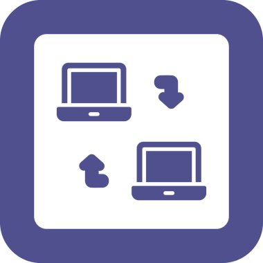 Bilgisayar. Web simgesi basit tasarım