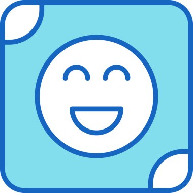 Smiley simgesi, basit vektör illüstrasyonu