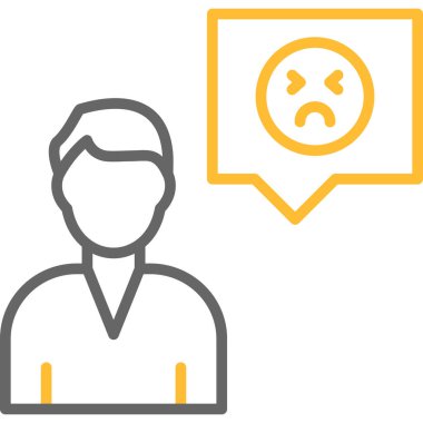 Business Man düz simgesi, vektör illüstrasyonu