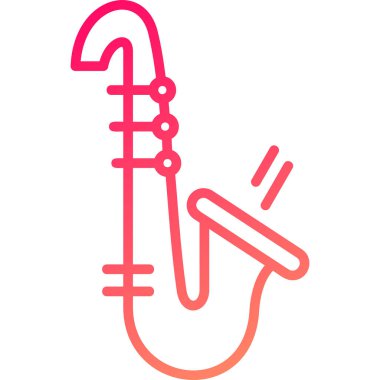 Çizgi film saksafonunun vektör çizimi