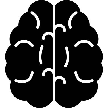 Beyin. Web simgesi basit illüstrasyon