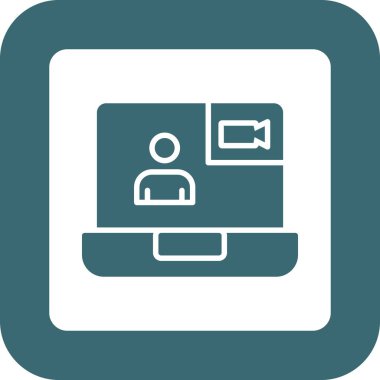 online meeting icon, vector illustration