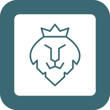 Aslan simgesi vektör illüstrasyonu