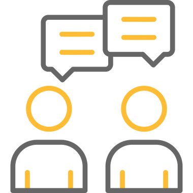 Sohbet simgesi vektör illüstrasyonu