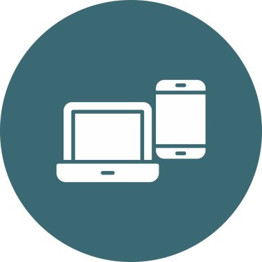 akıllı telefon vektör glifleri düz simge