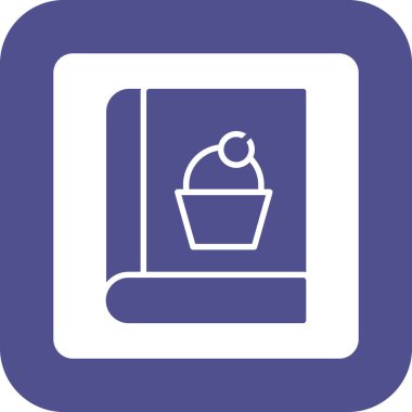 cupcake simgesi, vektör illüstrasyonu