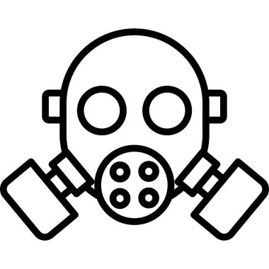 Gaz maskesi simgesi, basit biçim