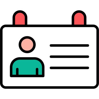 ID kart simgesi vektör illüstrasyonu