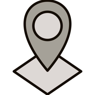 harita konumu ana hat vektör simgesi dolduruldu