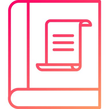 Bir kitap simgesinin vektör illüstrasyonu