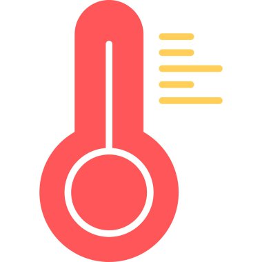 Termometre. Web simgesi basit illüstrasyon