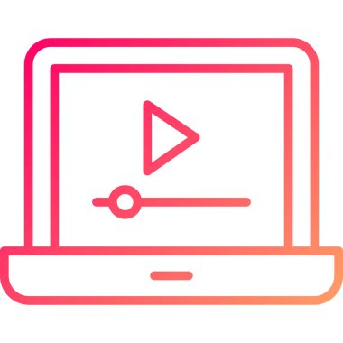 Dizüstü bilgisayar simgesi vektör çizimi