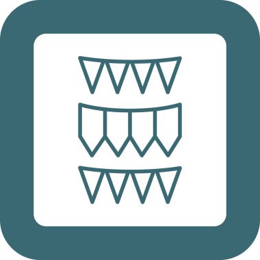 diş simgesi vektör illüstrasyonu