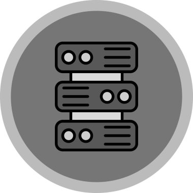 veritabanı vektör simgesi modern basit illüstrasyon