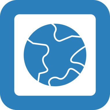 Globe web simgesi, basit vektör illüstrasyonu