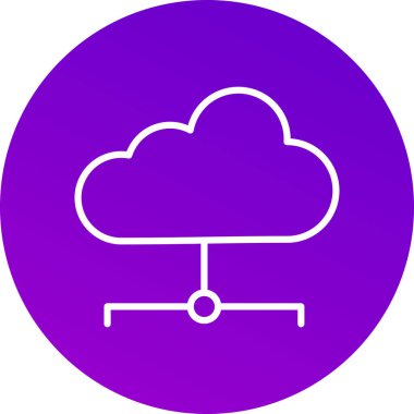 Bulut simgesinin vektör illüstrasyonu