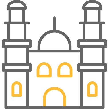 Cami simgesi vektör illüstrasyonu