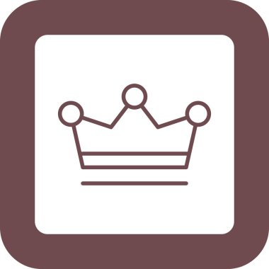 Kral taç ikonu. vektör illüstrasyonu