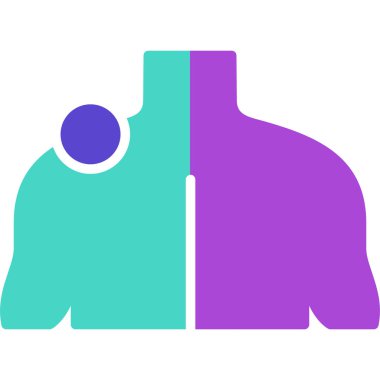 çift simgesi, vektör illüstrasyonu