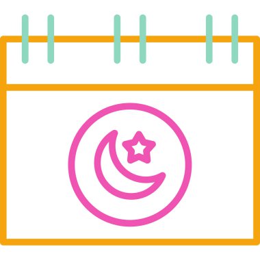 Bir takvim simgesinin vektör illüstrasyonu