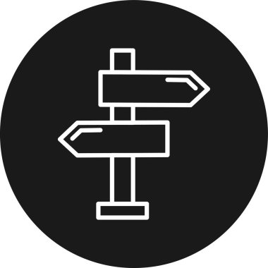 Yön vektör düz simgesi