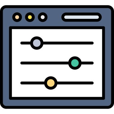 Web tasarım ikonu vektör illüstrasyonu