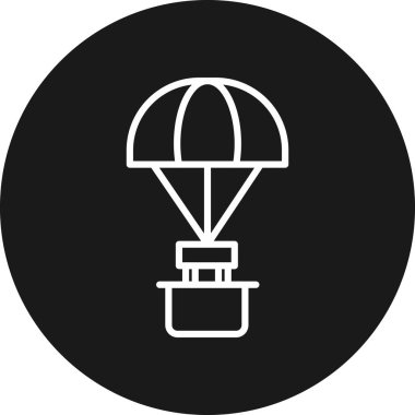 Hava balonu simgesinin vektör illüstrasyonu
