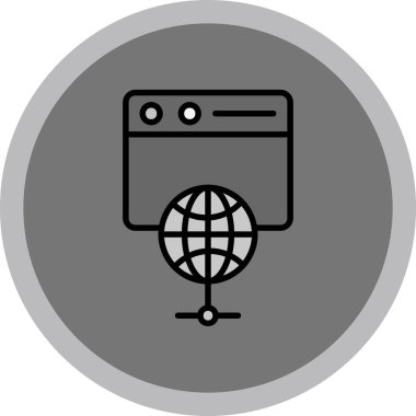 tarayıcı simgesi vektör illüstrasyonu