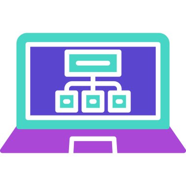 Bilgisayar. Web simgesi basit illüstrasyon