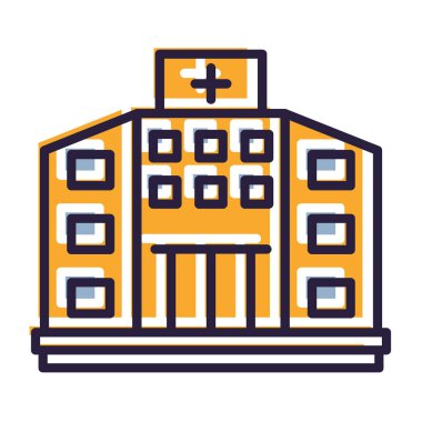 Hastane binası vektör simgesi