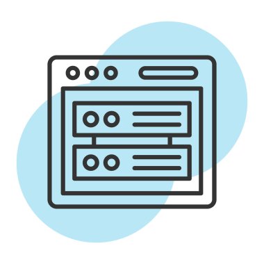 tarayıcı simgesi vektör illüstrasyonu