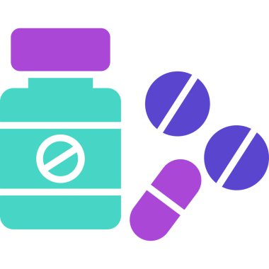 Uyuşturucu ve haplar, vektör illüstrasyonu