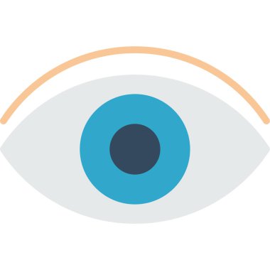 İnsan gözü izole edilmiş vektör simgesi kolayca değiştirilebilir ya da düzenlenebilir