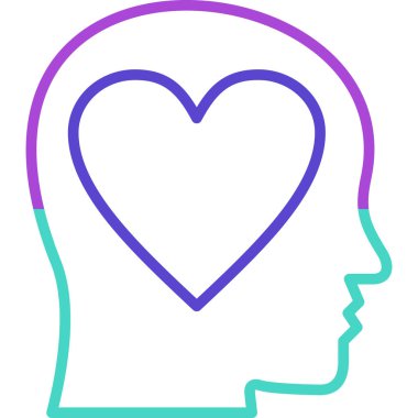 Kalp. Web simgesi basit illüstrasyon