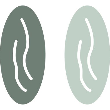 Kahve çekirdeği ikonu. çizgi vektör illüstrasyonu