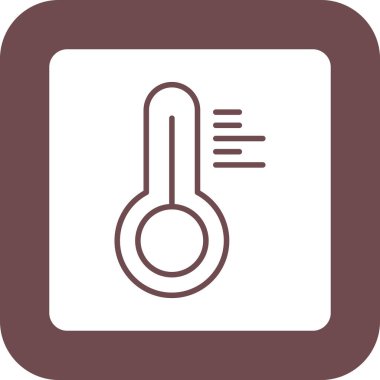 Termometre. Web simgesi basit illüstrasyon
