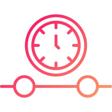 Saat web simgesi, vektör illüstrasyonu