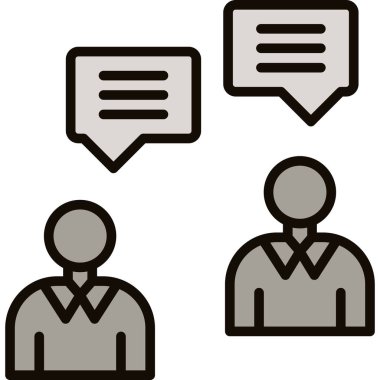 Toplantı. Web simgesi basit illüstrasyon