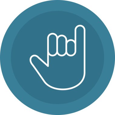 Bir el simgesinin vektör illüstrasyonu