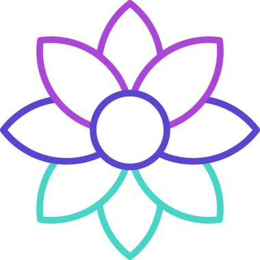 Çiçek. Web simgesi basit illüstrasyon