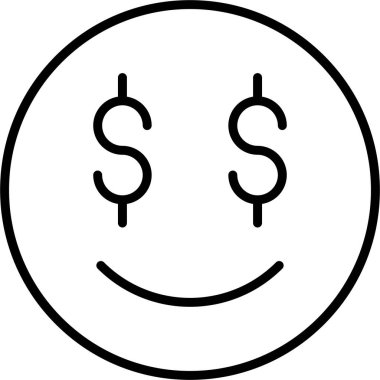 Gülümseme Dolar simgesi, taslak biçimi