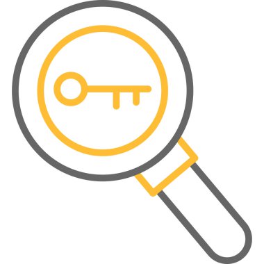 Büyüteç simgesi. Web için büyütme cam vektör simgelerinin özet çizimi