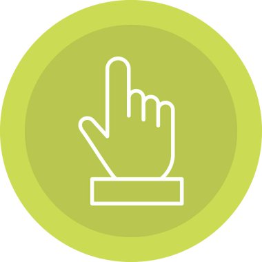 Bir parmak izi simgesi vektör illüstrasyonuyla el