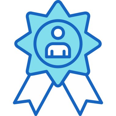 Madalya ikon vektör illüstrasyonu