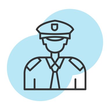 polis simgesi vektör illüstrasyonu