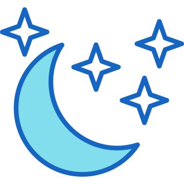 yıldızlar gece ay simgesi