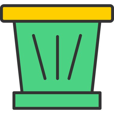 çöp simgesi vektör illüstrasyonu